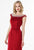 Terani Couture - Dazzling Beaded Bateau Neck Polyester Fit and Flare Gown 1522E0528 In Red
