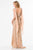 Terani Couture - 1522GL0823A Beaded Scoop Neck Sheath Dress in Neutral