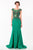 Terani Couture - 1522E0466A Shimmering Stone Embellished Trumpet Gown in Green