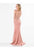 Terani Couture - Beaded Ethereal Leaf  Embellished Jersey Mermaid Gown 1522E0469A In Pink