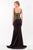 Terani Couture - 1522E0502A Embellished Bateau Sheath Dress in Black an Gold