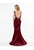Terani Couture - Crystal Sparkling Neckline Svelte Long Gown 1522E0528A In Wine