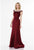 Terani Couture - Crystal Sparkling Neckline Svelte Long Gown 1522E0528A In Wine
