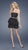 La Femme - 15230 Chic Straight-Across Taffeta Bubble Cocktail Dress in Black