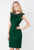 Terani Couture - 1523C0345A Jeweled Bateau Sheath Dress in Green