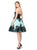 Colors Dress - 1524 Strapless Adorned Applique Dress In Green and Black