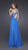 La Femme - 15245 Enchanting Embellished V-Neck A-Line Gown in Blue