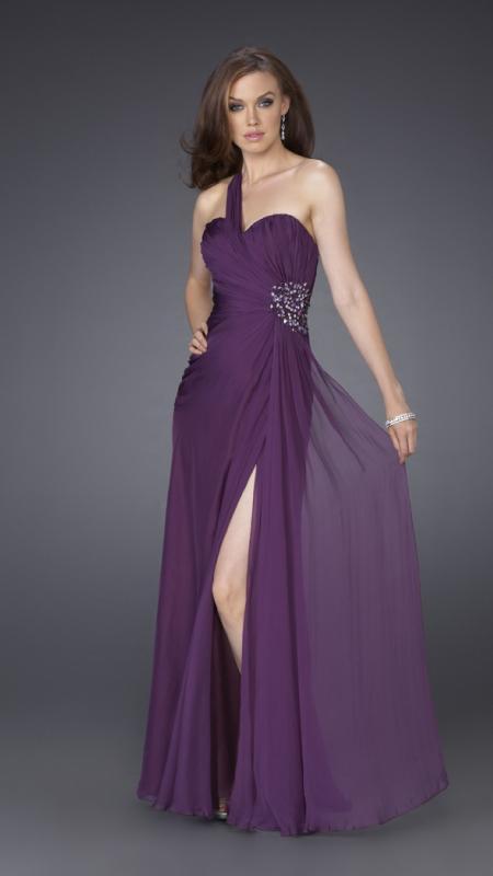 La Femme - Sweetheart Pure Plum Gown 15247 In Purple