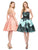 Colors Dress - 1524 Strapless Adorned Applique Dress In Green and Orange