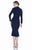 Terani Couture - Dazzling Beaded Square Neck Polyester Fit and Flare Gown with Jacket 1525S0969A In Blue