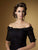 Rina di Montella - RD1531-1 Floral Lace Applique Gown With Shawl In Black