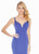 Ashley Lauren - 1532 Plunging Sweetheart Trumpet Gown In Blue