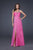 La Femme - Grecian One Shoulder Chiffon Gown 15361 In Pink