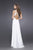 La Femme - Grecian One Shoulder Chiffon Gown 15361 In White