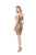 Colors Dress - 1536 Gilded Detail Cocktail Dress in Brown