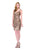 Colors Dress - 1536 Gilded Detail Cocktail Dress in Brown