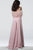 Jovani - 1542 Feathered Strapless Jumpsuit In Pink