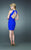 La Femme - Sensational Cutout Halter Sheath Cocktail Dress 14547 in Blue