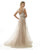 Morrell Maxie - 15436 Bedazzled Illusion Bateau Gown In Nude