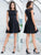 Colors Dress - 1547 Beaded Bateau A-line Dress in Black