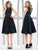 Colors Dress - 1548-1 Lace Illusion Cocktail Dress In Black