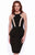15502 Dress in Black Nude