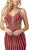 Dancing Queen - 2679 Embellished V-neck Long Trumpet Dress In Red
