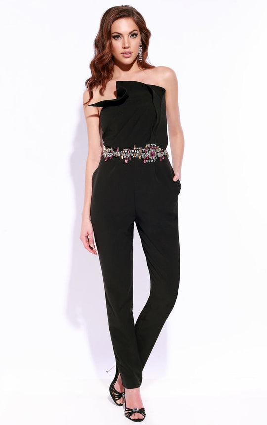 15511 Jumpsuit in Black/Fuchsia/Gold