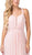 Dancing Queen - 2541 Crisscross Strap Ruched Bodice Chiffon Dress In Pink