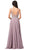 Dancing Queen - 2570 Jewel Ornate Illusion Bodice Chiffon Prom Dress In Brown