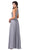 Dancing Queen - 2716 Lace Applique Halter A-line Dress In Silver