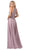 Dancing Queen - 2716 Lace Applique Halter A-line Dress In Brown