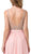 Dancing Queen - 2569 Illusion Beaded Bodice Flowy Prom Dress In Pink