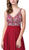 Dancing Queen - 2669 Bejeweled Sleeveless V Neck Low Scoop Back Gown In Red