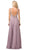 Dancing Queen - 2669 Bejeweled Sleeveless V Neck Low Scoop Back Gown In Brown