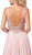 Dancing Queen - 2647 Embellished V-neck A-line Gown In Pink
