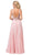 Dancing Queen - 2647 Embellished V-neck A-line Gown In Pink