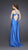 La Femme - Distinctively Embellished Neck Strap Sheath Gown 15578 in Blue