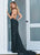 Ashley Lauren - 1561 Sequined Crisscross Strapped Sheath Gown In Black