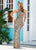 Ashley Lauren - 1563 Halter Sequined Sheath Evening Dress In Multi-Color and Gray