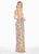 Ashley Lauren - 1563 Halter Sequined Sheath Evening Dress In Multi-Color and Neutral