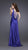 La Femme - Royal Gown with Embellished One Shoulder Strap 15683 In Blue