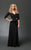 Daymor Couture - Ruched V-Neck A-Line Gown 1023 in Black