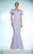 Daymor Couture - Ruffled Off Shoulder Mermaid Gown 702003 in Purple