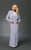 Daymor Couture - 2105 Classy Beaded Sheer Yoke Sheath Gown With Jacket In Blue