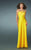 La Femme - One Shoulder Long Dress 14492 in Yellow