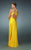 La Femme - One Shoulder Long Dress 14492 in Yellow