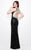 Primavera Couture - 1572 Jewel Sequined Dress with Slit in Black