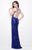 Primavera Couture - 1572 Jewel Sequined Dress with Slit in Blue