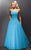 Alyce Paris - Sparkling Strapless Lace Bodice Ball Gown 6564 In Blue